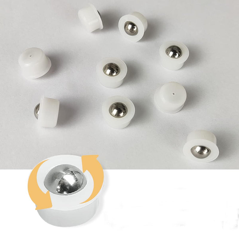 20 Pieces Small Ball Transfer Bearing Mini Table Conveyor Roller Bearings 1/3inch (Nylon and Stainless Steel)
