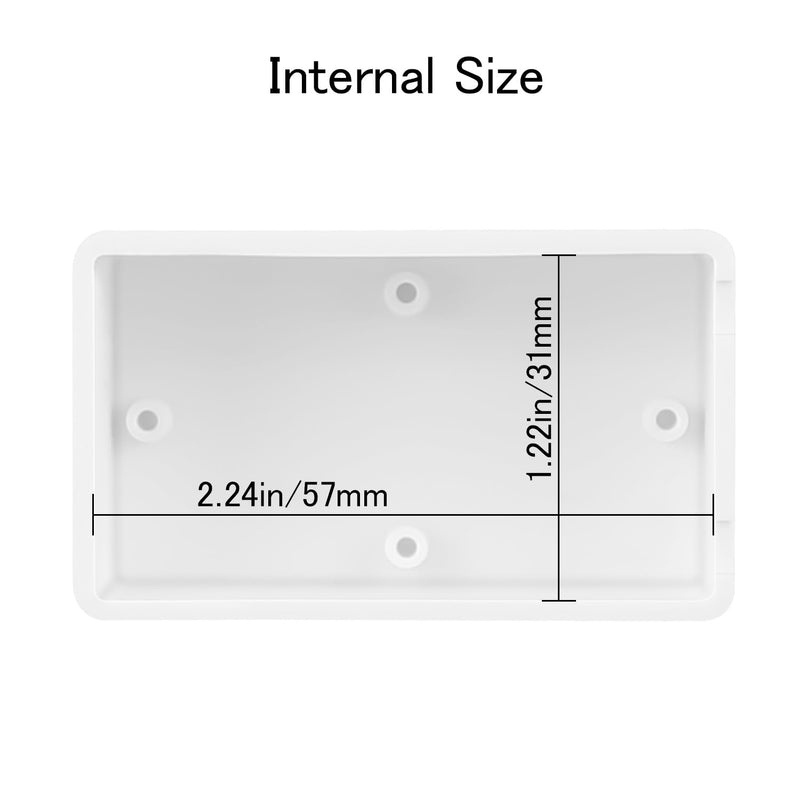 Project Box 8 Pieces Electrical Box Small Junction Box ABS Plastic Enclosure Power Electronic Case White 2.4" x 1.4" x 1"(61 x 36 x 25mm) 2.4" x 1.4" x 1.0"