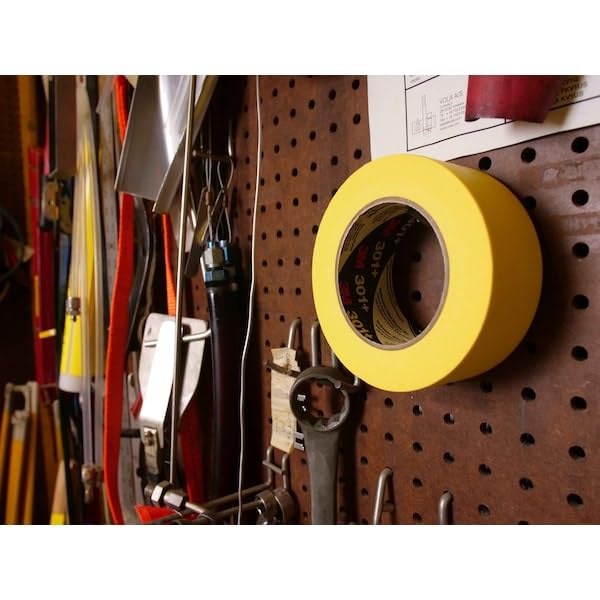 3M 301+ High Performance Masking Tape, Yellow, 48 mm x 55 m – High Performance Holding and Masking Tape for Automotive, Specialty Vehicle and Industrial Markets, 1 Pack 60.14 Yards 1.88 inches
