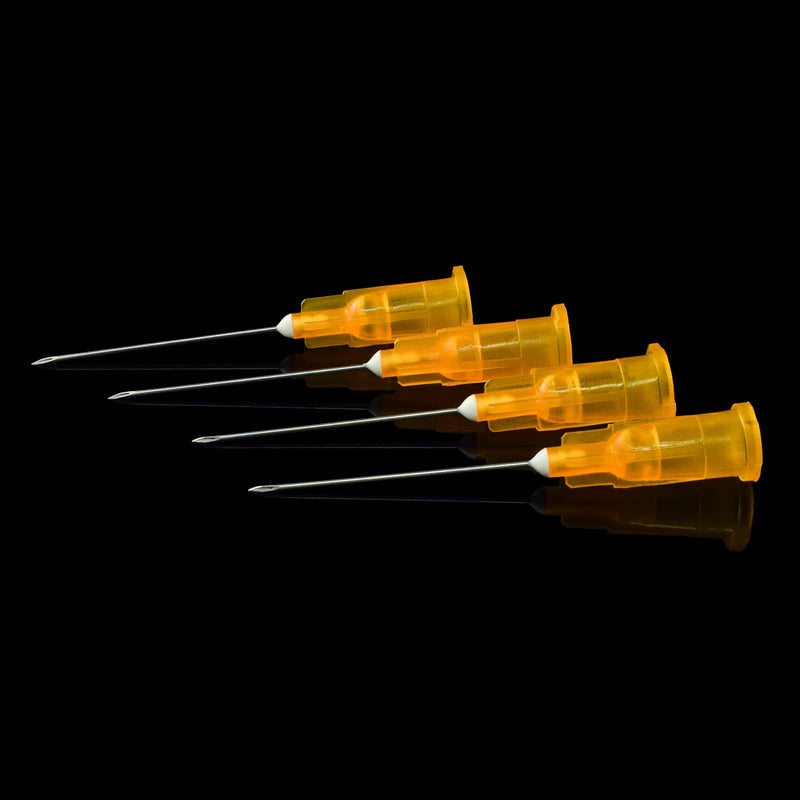 100Pack 25 Gauge 1 Inch Disposable Luer Lock Accessories, Individually Wrapped 25 G-1”-25mm 100