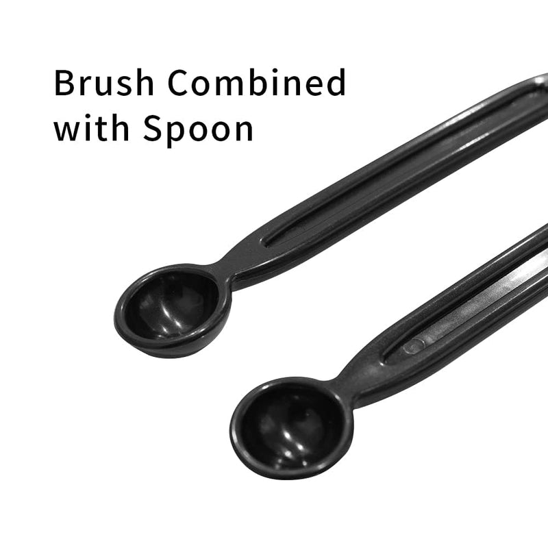 watchget Coffee Machine Cleaning Brush Set, 2 Pieces Espresso Cleaner Brushes with Spoon, Nylon Group Head Espresso Machine Cleaning Tool 2 Brushes