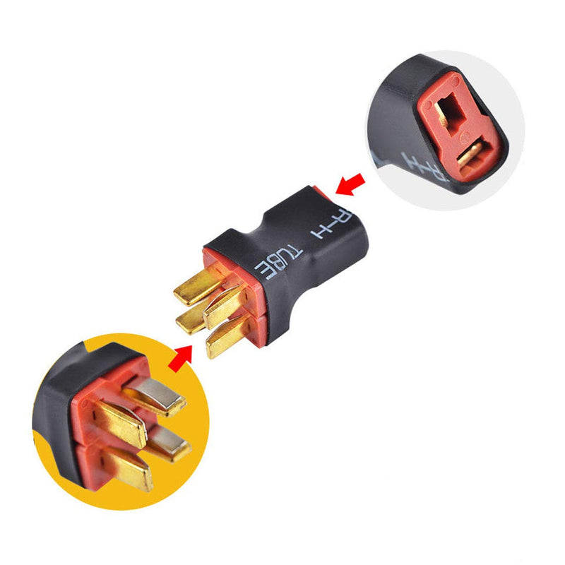4Packs No Wire T Parallel Connector 1 Female to 2 Male T Plug Parallel Connector Adapter for RC Quadcopter Multirotor