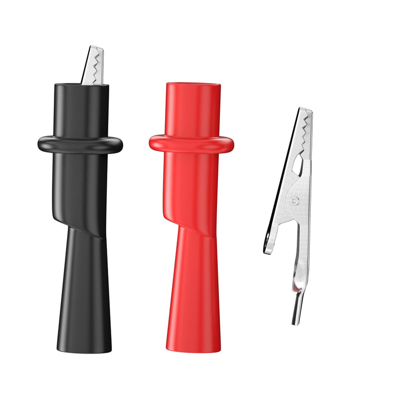 Goupchn Multimeter Push on Alligator Clips Set 4PCS Insulated Crocodile Clamps for Electrical Testing P2008-4PCS