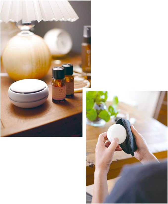 Thaleiaveil Sari Bell Aroma Diffuser, Stylish, Aroma, Cordless, Living Room, Bedroom, Desk, Car, Simple, Natural, Compact Fan Diffuser, Gray, Waterless, Vaporizable, Rechargeable, Compact - NewNest Australia