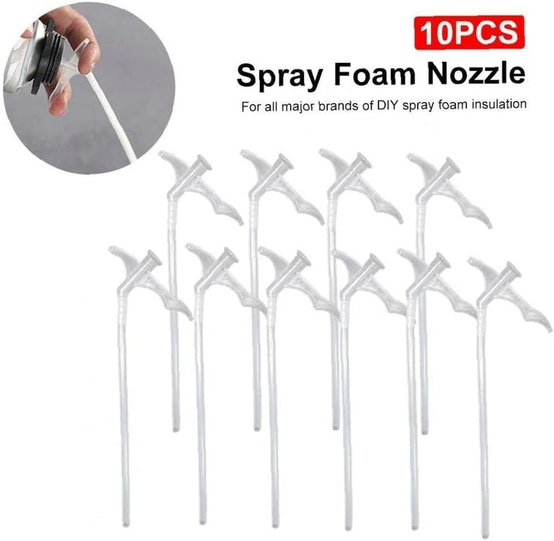 10Pcs White Attractive Expanding Foam Nozzles Spray Foam Replacement Tube for DIY Spraying （as Shown） Use Safety Small in Size and Light in Weight,Urethane Adhesives,Industrial and Scientific