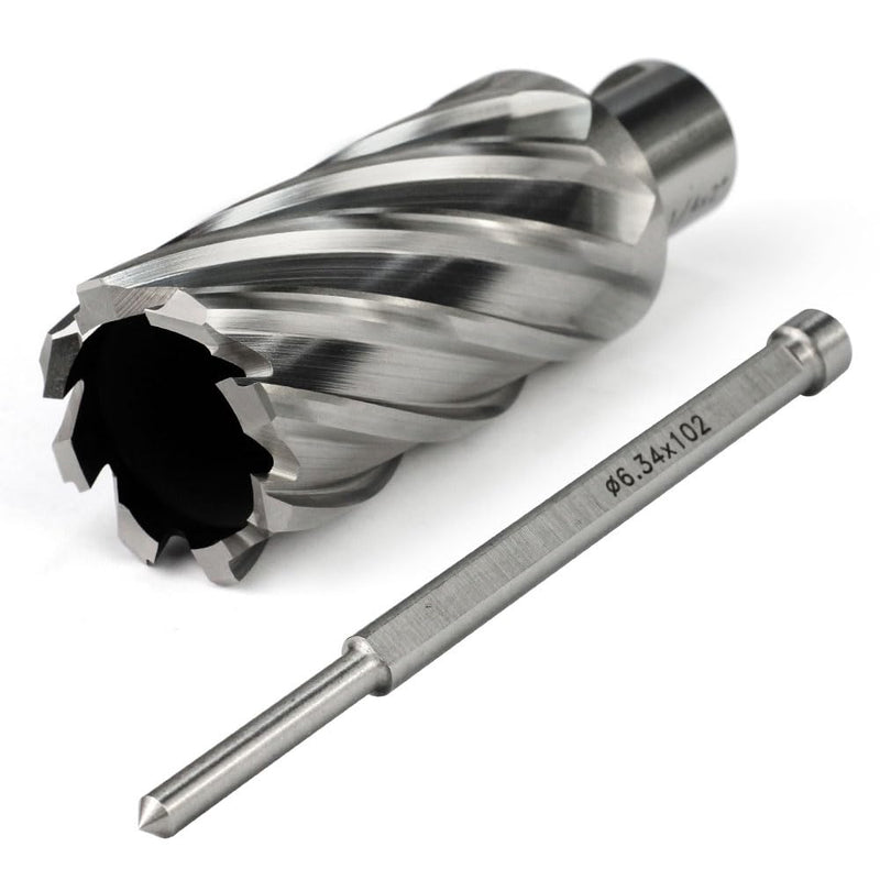 OSCARBIDE 1-1/4" x 2" HSS Annular Cutter 3/4" Weldon Shank Mag Drill Bit | 2 Flat | 1-1/4"Cutting Diameter | 2"Cutting Depth | Burr-Free Holes | Rapid Chip Removal | 10x Faster Than Twist Drills