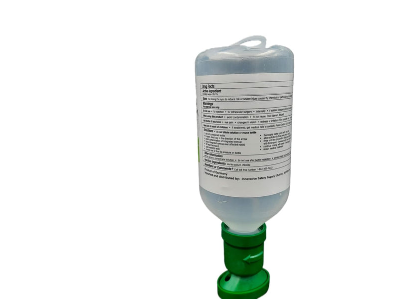 Plum Plus Rinse 45981-2 Sterile Saline Eyewash Solution Bottle 500 mL, 8.5" Height, 3" Wide, 3" Length, 16.9 fl. oz, Plastic (Pack of 2)