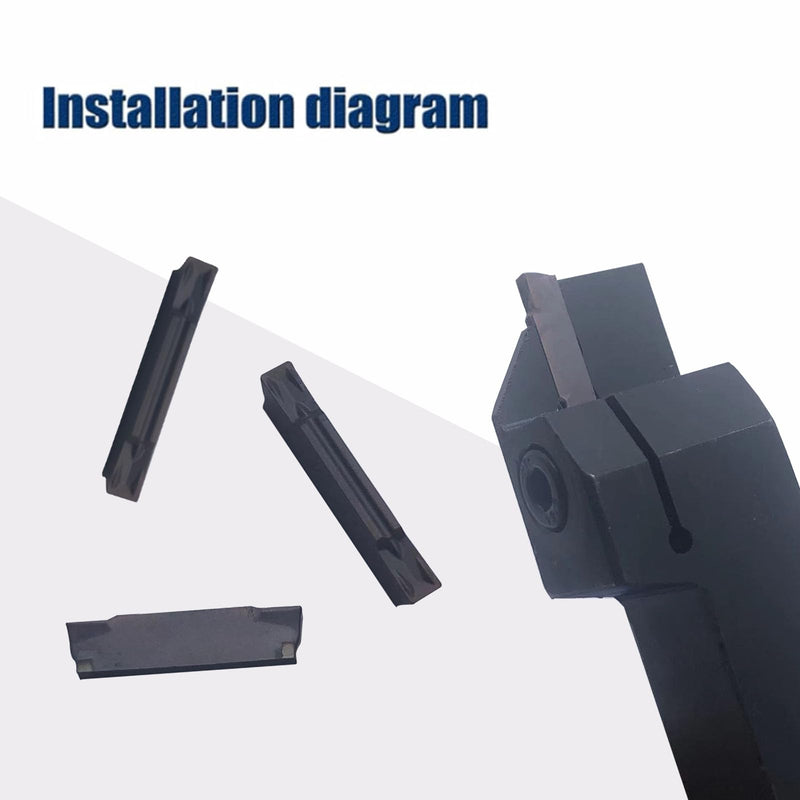 13pcs Lathe Grooving Tool Holder Grooving Cut-Off Tool Holder MGEHR1212-2 with 11pcs MGMN200-G Indexable Carbide Grooving Inserts(MGEHR1212-2+MGMN200) MGEHR1212-2+MGMN200