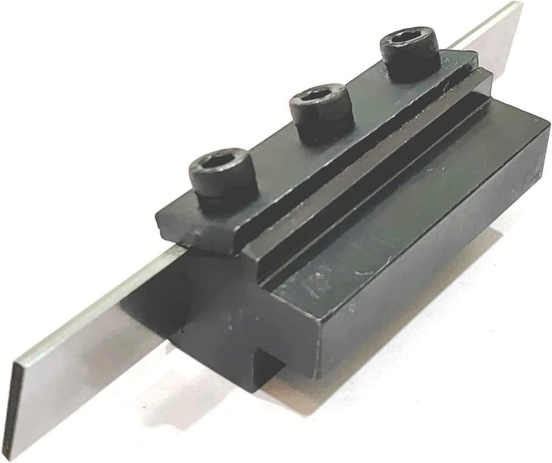 Non- Adjustable T-Parting Cut off Holder with Blade for Lathe Machine Tools ((Blade 1/16"x 5/16" x 3-1/2"(8 MM Shank))) (Blade 1/16"x 5/16" x 3-1/2"(8 MM Shank))