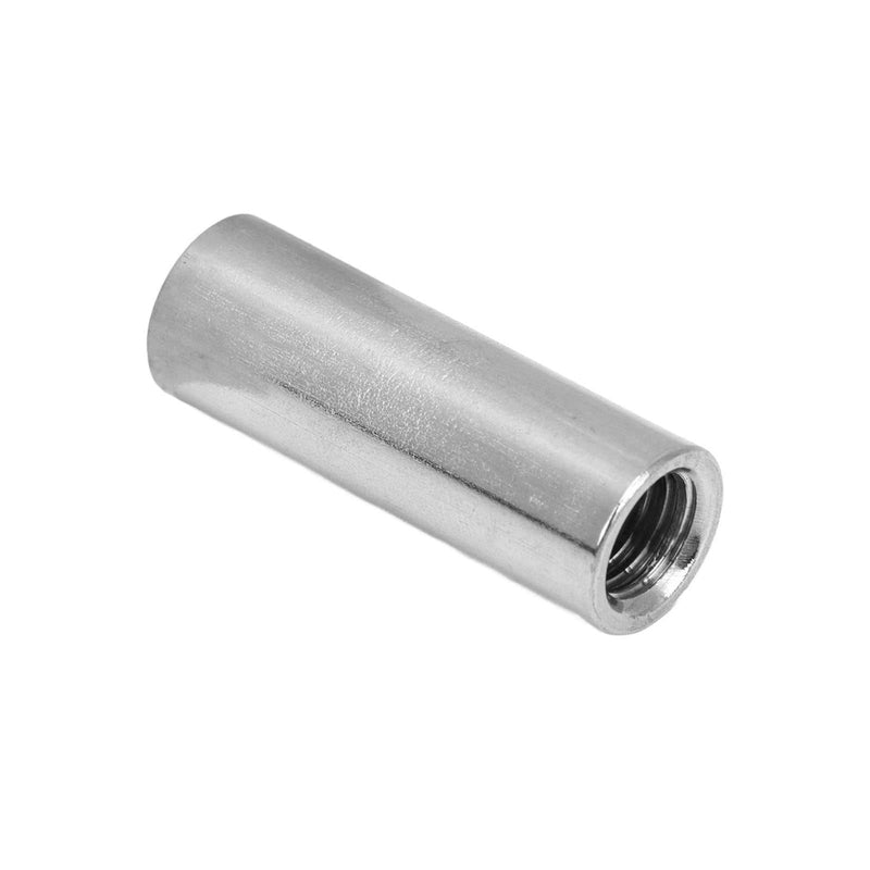 10 Pcs Round Coupling Nut M10 x 1.5 Female Thread 14mm Outer Diameter 40mm Length 304 Stainless Steel Silver Round Rod Coupling Nuts M10 x 1.5 40mm