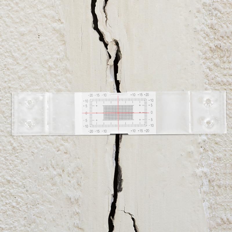 Crack Monitor, Wall Crack Monitor, ±20mm (±0.79") Horizontal ±10mm (±0.38") Vertical, Crack Measurement Ruler for Building Structural Crack Detection & Monitoring (5 PCS) 5