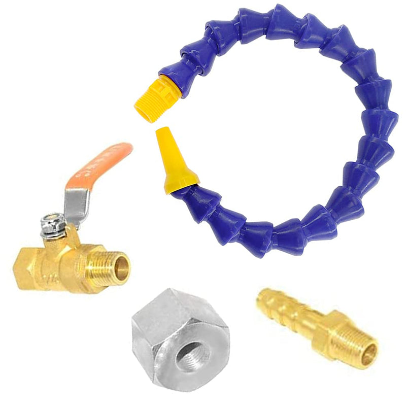 Joywayus 1/4PT Thread Adjustable Magnetic Base Round Nozzle Coolant Oil Water Hose Pipe Acetal Copolymer