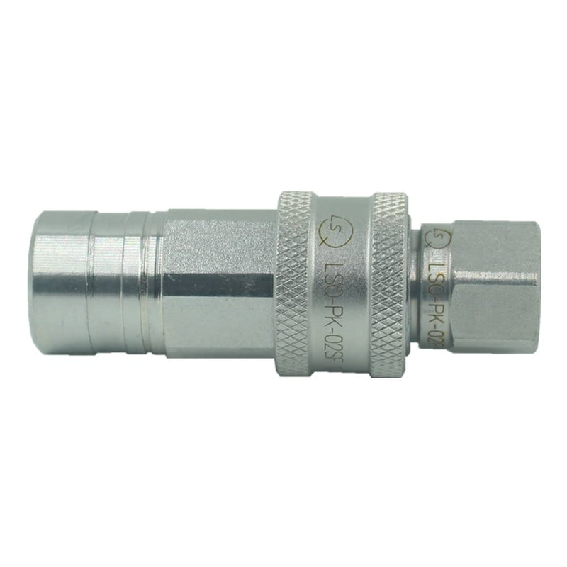 LSQ-PK-02 1/4" NPT Ag ISO 5675 Poppet Pioneer Style Hydraulic Quick Connect Coupler, w/Red Dust 2 Sets Ag Poppet 1/4'' NPT 2Sets