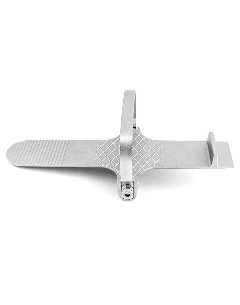QWORK Foot Panel Lifter, Aluminum Alloy Door Lifter Tool, for Drywall Install, Hinge Installation, Plywood Lifting Tool for Glass, Ceramic Tile, Silver 1 Pack