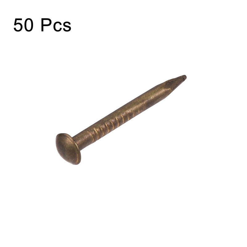 uxcell Small Tiny Brass Nails 1.2x12mm for DIY Wooden Hardware Accessories 50pcs Bronze Tone - NewNest Australia