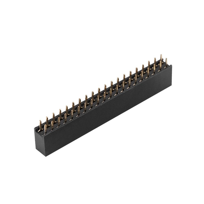 5Pcs Female Pin Headers 2x20 Pins 2.54m Row Short Pin Headers Connector PCB Board Pin Header Strip for