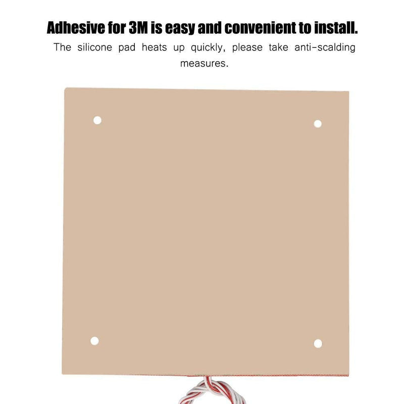 Tosuny 200W 24V Silicone Heated Bed 235x235mm High Temperature Resistance Heating Pad 3D Printer Hot Bed for Ender3/ for CRX/for Ender3 pro 3D Printer