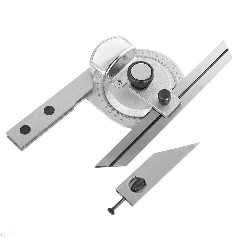 Universal Bevel Protractor, 360° Steel Angle Finder Measuring Ruler W/Magnifying Glass Angle Measuring Protractor