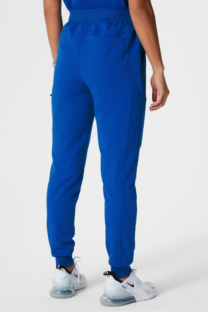 Fabletics Women's High Rise Active Scrub Jogger - MotionTech, 4-Way Stretch, Pocket-Packed, Lightweight, Semi-Slim Fit Regular Medium Royal Blue