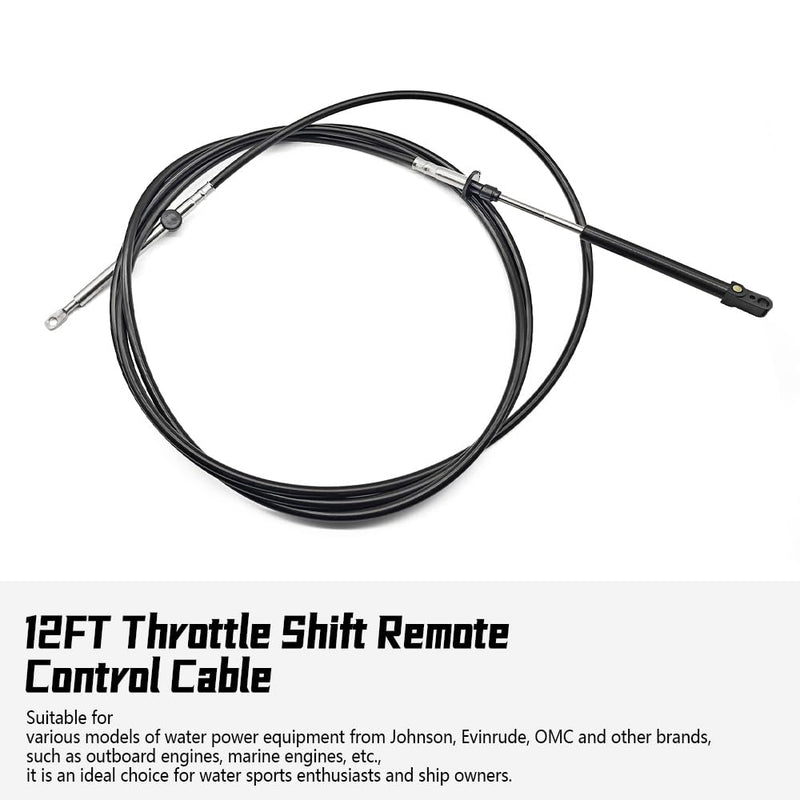 173112 Throttle Shift Remote Control Cable Replace 0173112 12FT Fit for Johnson Fit for Evinrude Fit for BRP Outboard Marine Engine