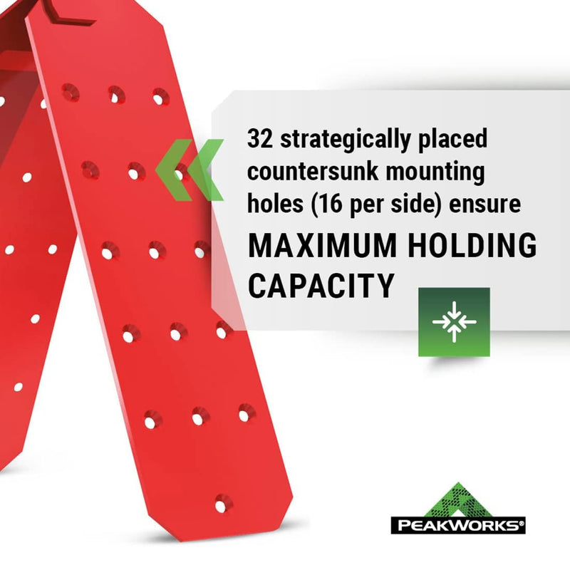 Peakworks Temporary Roof Anchor Bracket - Stainless Steel Safety Roof Top Anchor Bracket for Roofing Work - Industrial, Construction, Roofing Fall Protection - ANSI & OSHA Compliant Reuseable w/ Single D-Ring