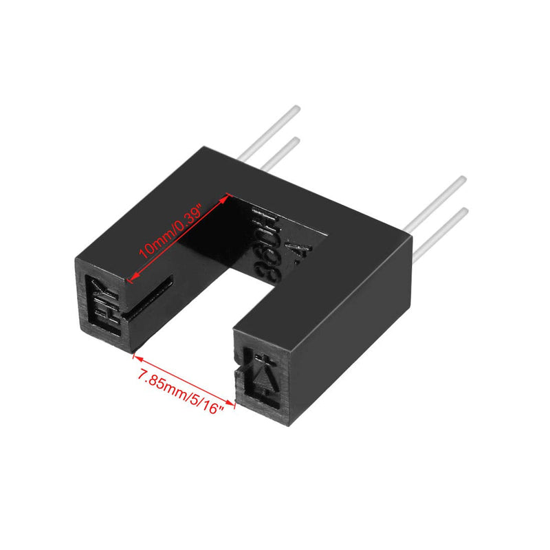 uxcell 10 Pcs 5/16" Slot PCB Photo Interrupter Slotted Optical Sensor Switch HY860H-A 5/16"