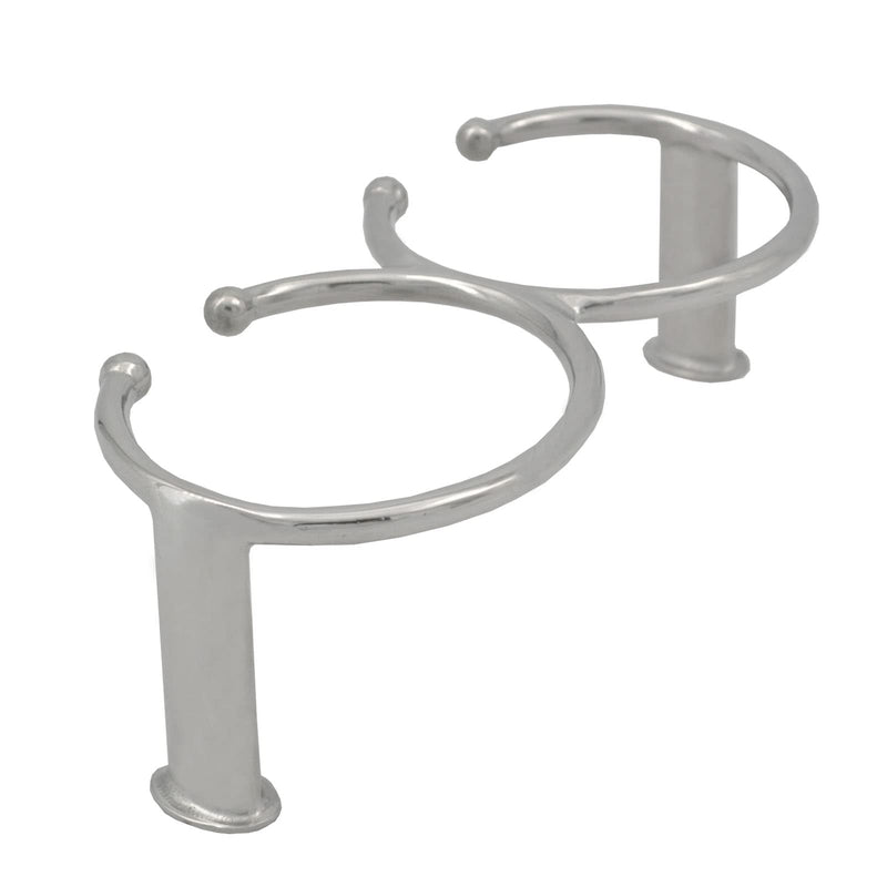Stainless Steel Double Ring Drink Holder Open Design Cup Holder with Screws for Marine Yacht Truck RV