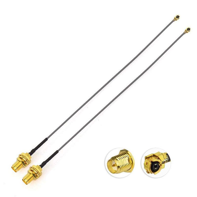 Bingfu Dual Band WiFi 2.4GHz 5GHz 5.8GHz 8dBi RP-SMA Male Antenna 15cm 6 inch U.FL IPX IPEX to RP-SMA Female Pigtail Cable 2-Pack for WiFi Router Wireless Mini PCI Express PCIE Network Card Adapter
