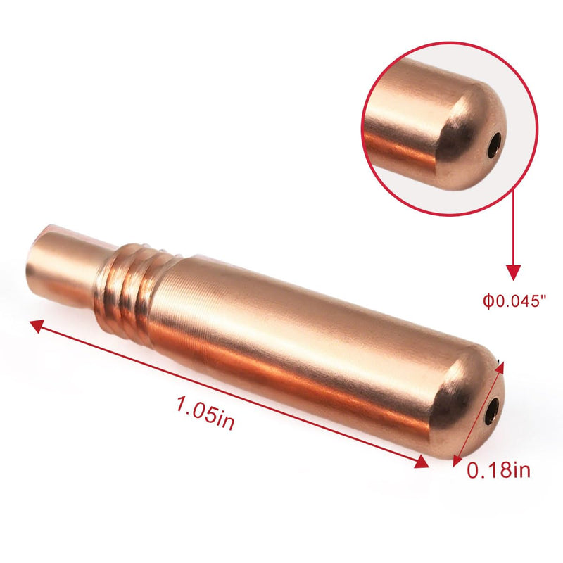 40-PK T-M045 .045" Contact Tips for Miller MDX Acculock MDX-100 MDX-250 EZ-Select Millermatic & Multimatic MIG Welding Guns Parts TM045 T-M045 40PK