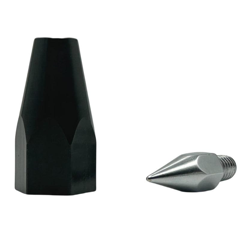 2 Pack Prism Pole Tip Replaceable Sharp - Pointed Surveying Pole Tip - 5/8 Female Thread - Fits GPS Carbon Fiber Pole, Centering Pole Alignment Poles Rod Staff 2