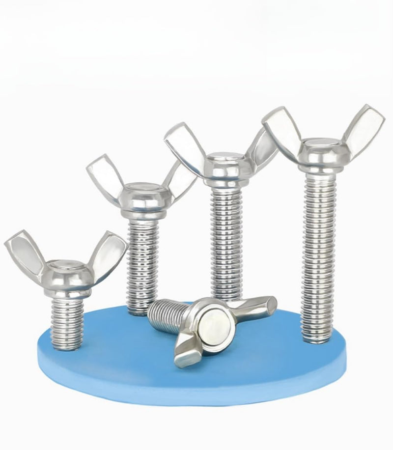 304 Stainless Steel Wing Butterfly Screws Bolts,Wing Bolt,Machine Fastener,Thumb Hand Screws for Electronic Equipment (1/4" - 20 x 3/4",5) 1/4" - 20 x 3/4" 5