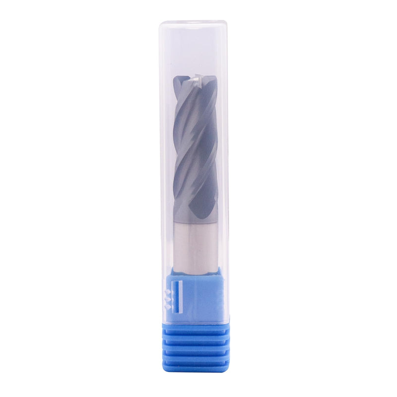 1/2" 4 Flute Solid Carbide End Mill - .060" Corner Radius, AlTiN Coated | 35° Helix, 1/2" Cutting Dia, 1/2" Shank Dia, 1-1/4" LOC, 3" OAL for Milling Alloy Steel, Cast Iron, Copper
