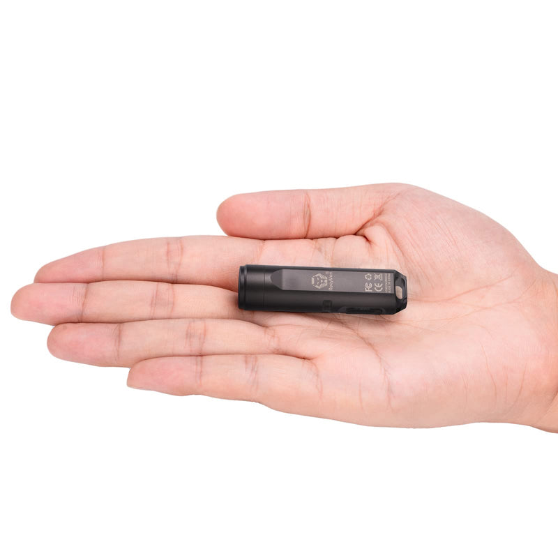 RovyVon A3 Gen 4 Keychain Flashlight- Super Bright 650 Lumens, USB C Rechargeable EDC Flashlight Water-Resistant, Lightweight- Ideal for Everyday Carry, Camping, Hiking, Emergency (Gun Grey) G4-Grey
