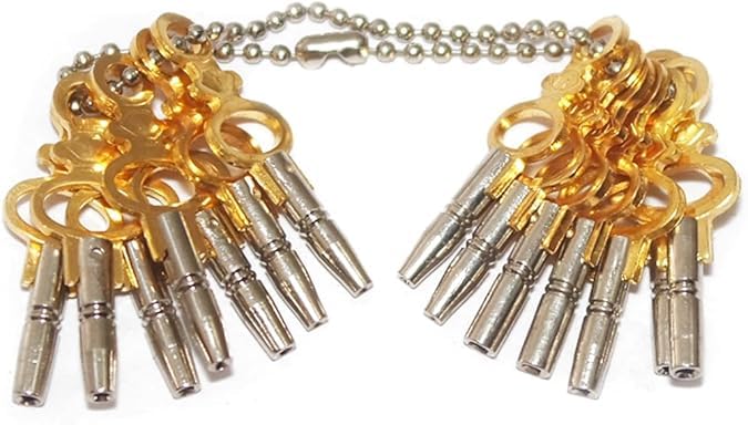 Clock Winding Key -14 pcs Set for Pocket Watch Winding Keys (00 to 12)