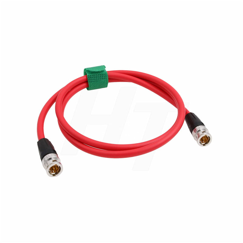 4K 60p 12G BNC SDI Video Coaxial Cable for Atomos Ninja Shogun Monitor Camera Canare LV-61S 75 Ohm, High Flexible Video Cable 1m Red 1 m