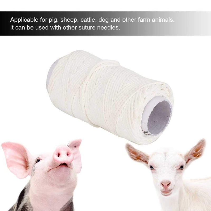 Zerodis 3pcs Veterinary Suture Thread, Vet Veterinary Suture Thread Pig Cattle Animal Surgery Special Seam Surgical Suture Line(No. 18 Suture)