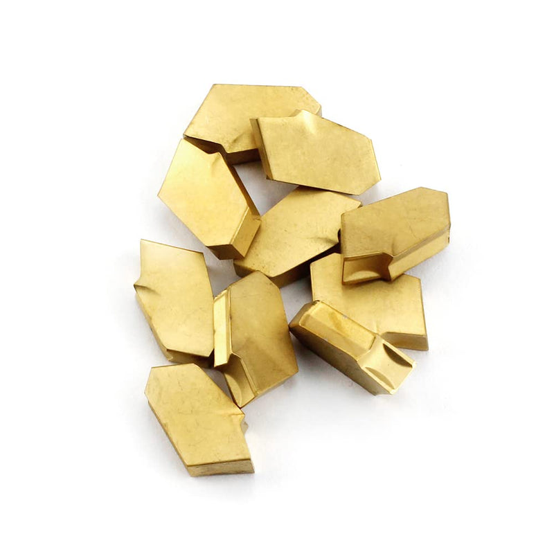 OSCARBIDE 10Pcs Carbide Grooving Inserts GTN-4 QC1404 for Lathe Cut-Off | Multilayer Coated | For Steel & Stainless Steel Grooving | Wear-Resistant & Durable | Precision Ground | Long Service Life