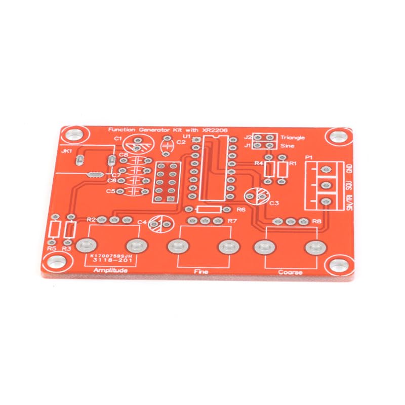 High Precision Function Signal Generator DIY Kit XR2206 Adjustable Frequency Amplitude Module Sine Triangle Square Output 1Hz-1MHz DC 9-12V