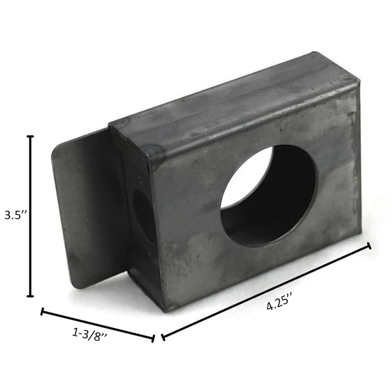 Gate Lockbox Single Hole Weldable Steel Unpainted (3 1/2" x 4 1/4" x 1 3/8")