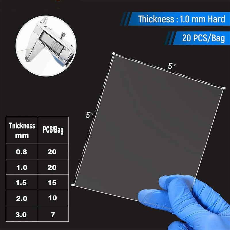 Dental Lab Splint Thermoforming Material for Vacuum Forming Hard 1.5mm, 15pcs/pk