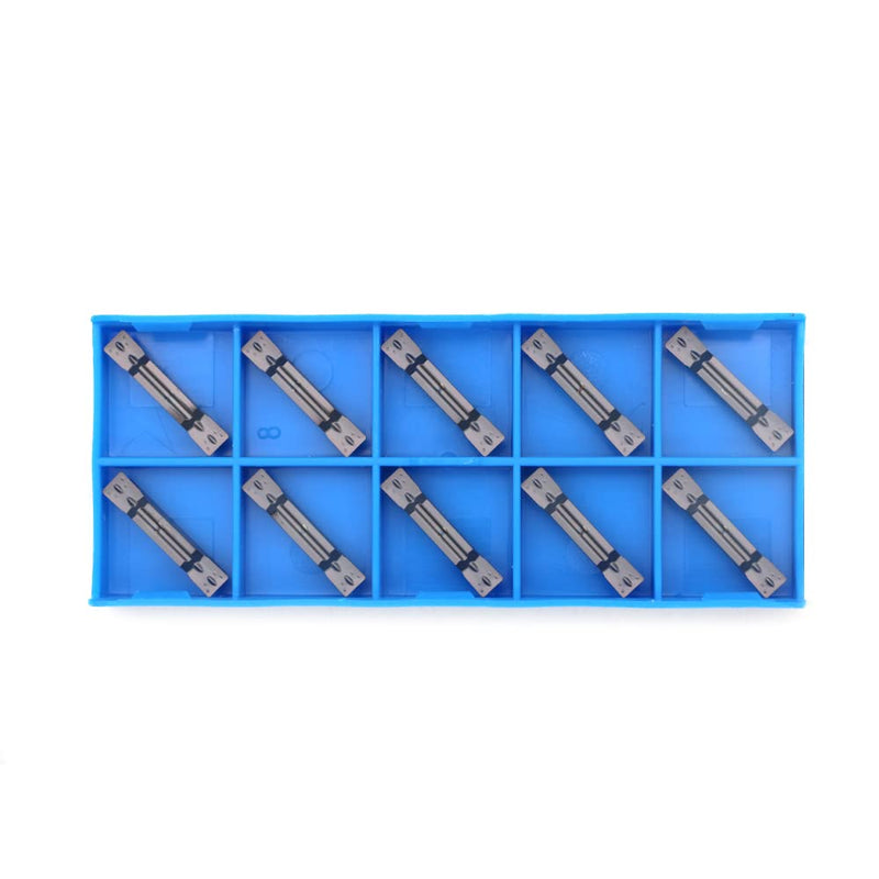 MGMN400-M Carbide Grooving Inserts for MGEHR/L and MGIVR/L Grooving Cut-Off Tool Holder, Installed with KOLORY, PVD Coating, 10pcs