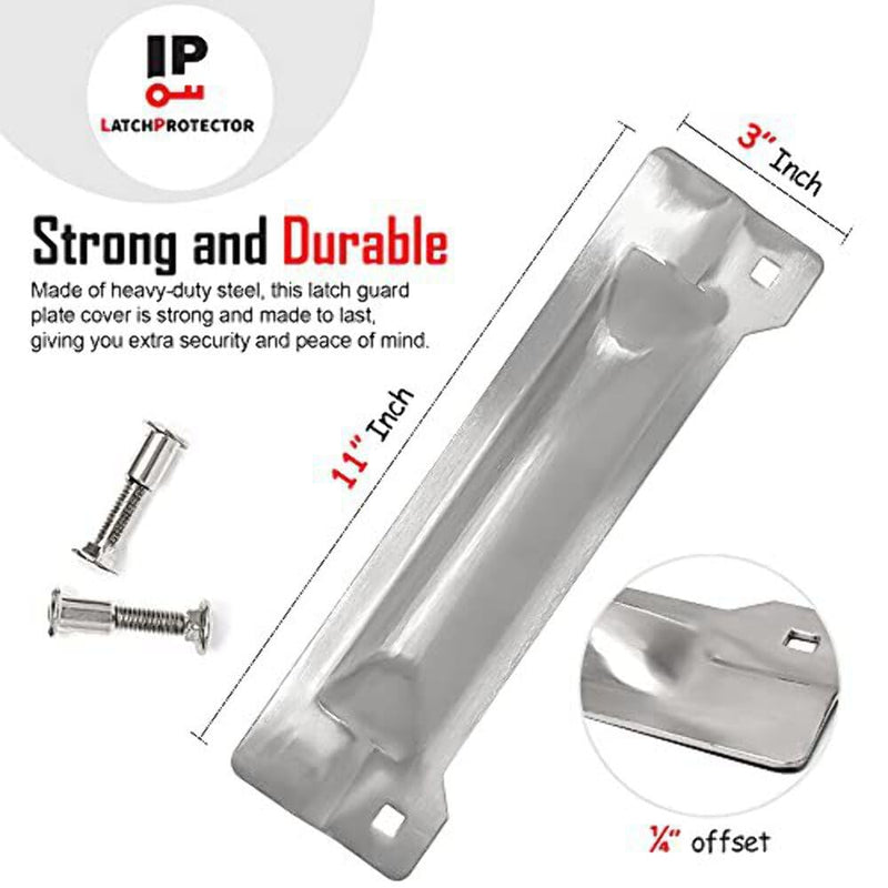 (3" x 11") Latch Protector Full Cut Out Latch Guard zinc LP215