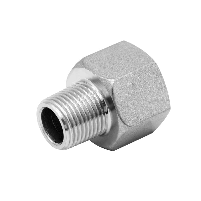 Beduan Stainless Steel NPT Reducer Adapter 3/4 Female to 1/2 Male Threaded Reducing Pipe Fittings Adaptor(Pack of 2) 3/4 FPT to 1/2 MPT