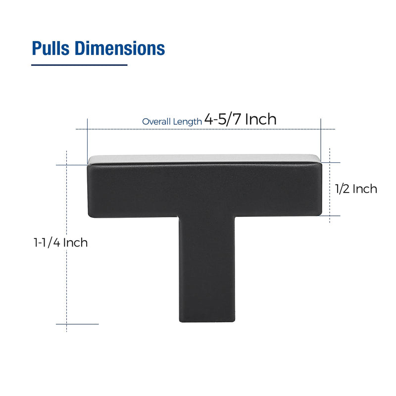 JOY DECOR Cabinet Knobs, Black Cabinet Handles, 2 Pack Kitchen Cabinet Knobs 2 Inch, Single Hole Drawer Knobs for Dresser Drawers