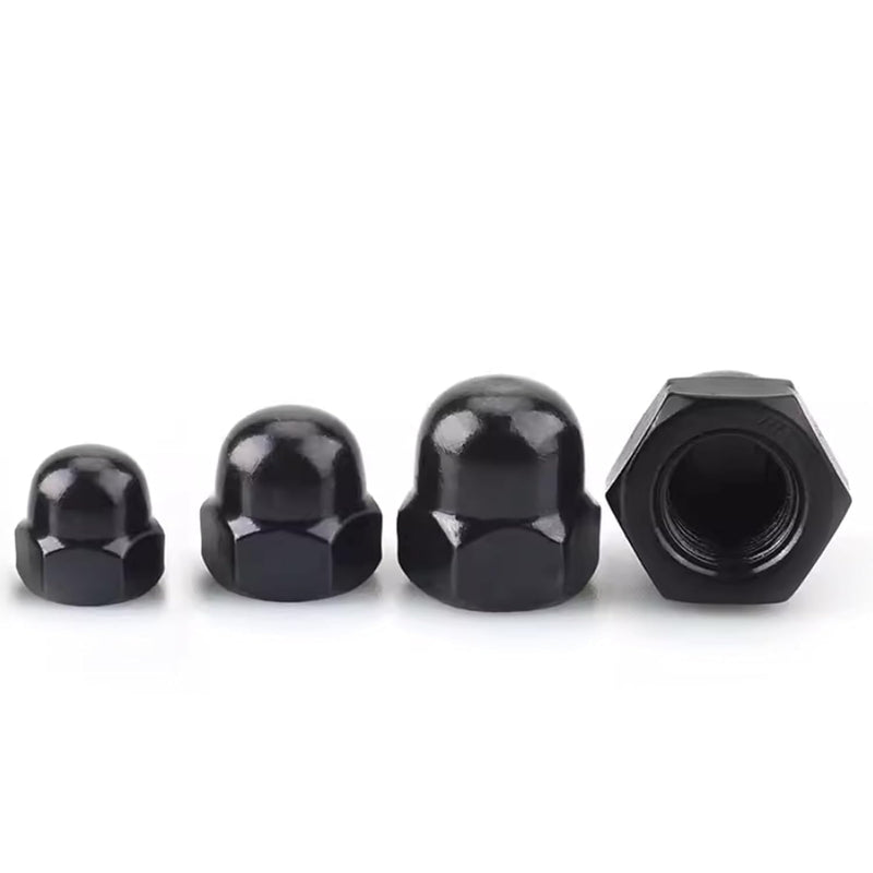1/4-20" Black Acorn Cap Nuts, Acorn Nut Stainless Steel 18-8(304), 20Pcs-Pack 1/4-20"