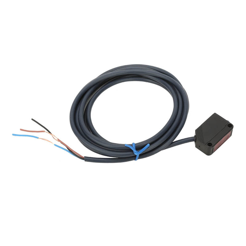 ViaGasaFamido Photoelectric Beam Sensor Switch 100mm Detection Distance 12-24VDC NPN Diffuse Reflection Switch Photoelectric Sensor with 5.91ft Cable