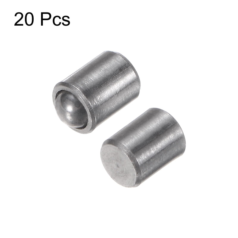 HARFINGTON 20pcs Ball Point Spring Plungers 2x3mm 304 Stainless Steel Precision Positioning Beads Ball Spring Plungers Ball Catch Latch for Door Cupboard Mechanical Devices Clamps Furniture
