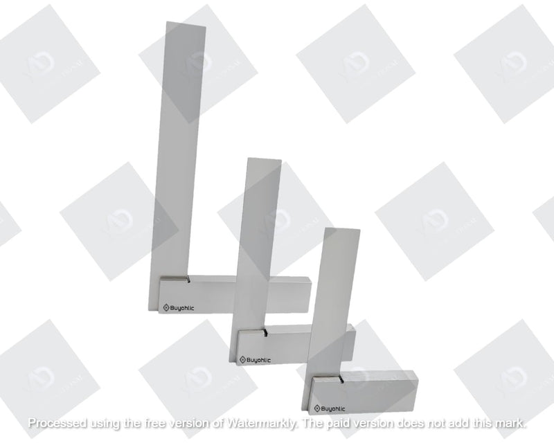 A.D. International Steel Machinist Try Square DIY General Woodworking clamp Workshop Machine Tools (Set of 3 Sizes)