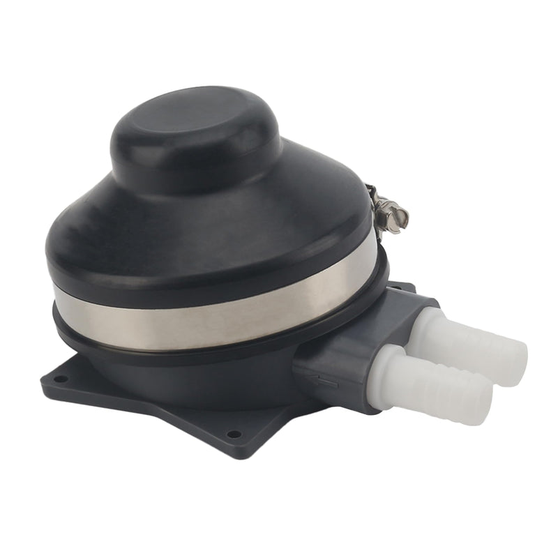 1/2" Marine Foot Operated Water Pump for Boat Sink Galley RV 2.2 GPM | Includes Hose Barbs Mounting Hardware Fits 0.5 Inch Flexible Hose for Boat RV Sink Water Systems Black