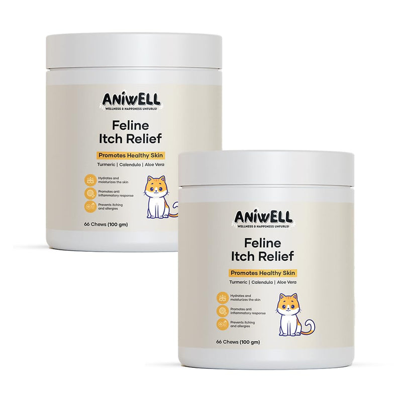 Feline Itch Relief Cat Allergy Relief & Itchy Skin Supplement for Cats | Omega-3s & Calendula | Cat Vitamin | Seasonal Allergy Relief | Soft Cat Chews | for Kittens & Adult Cats 1
